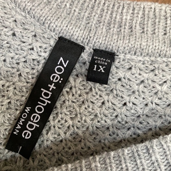 Zoe & Phoebe chevron stripe pullover sweater size 1X - Picture 10 of 17